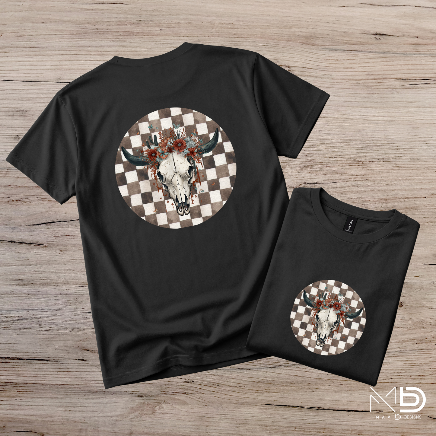 Checkered Cowskull