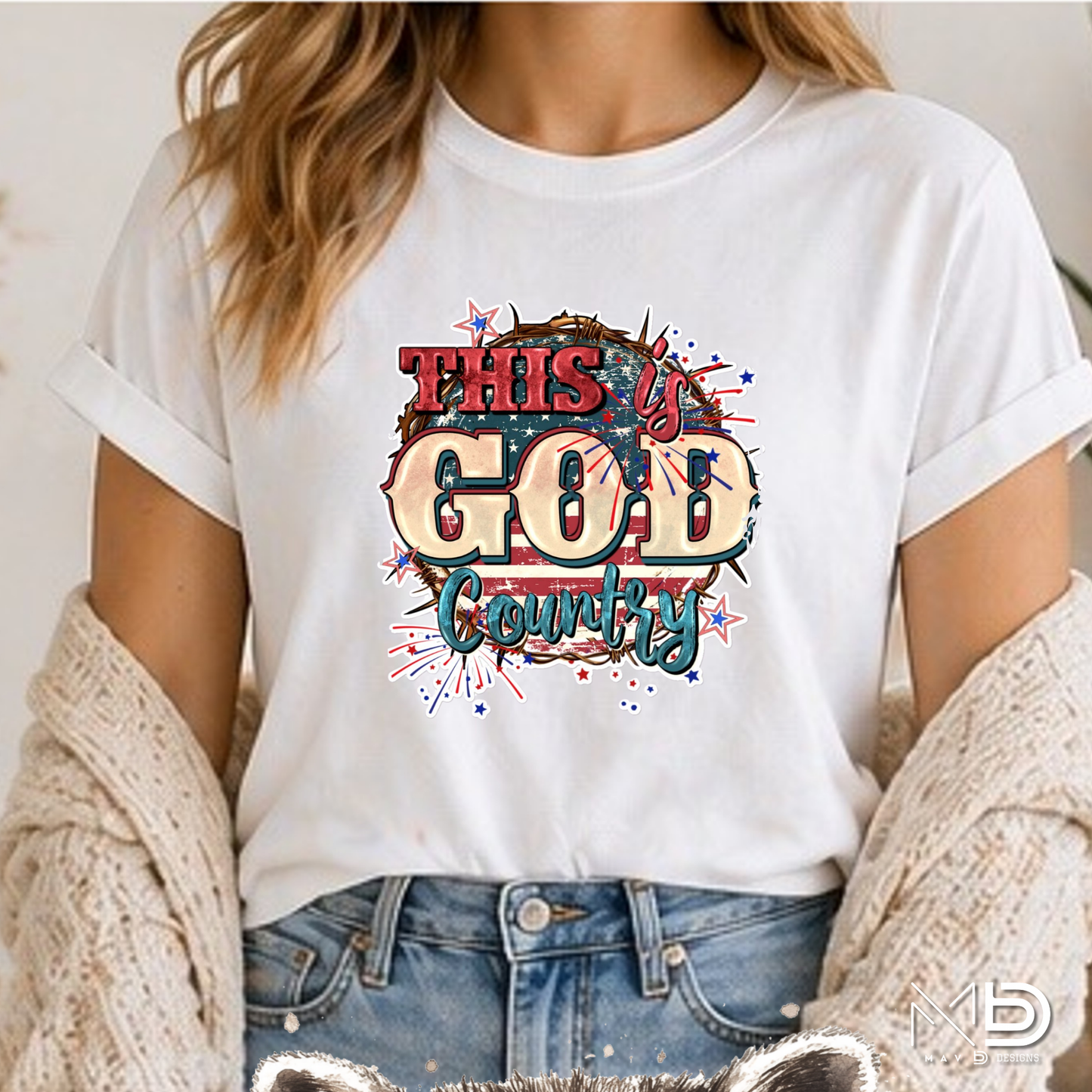 This Is God’s Country Patriotic Shirt | Faith & Freedom USA Graphic Tee | Christian America Shirt