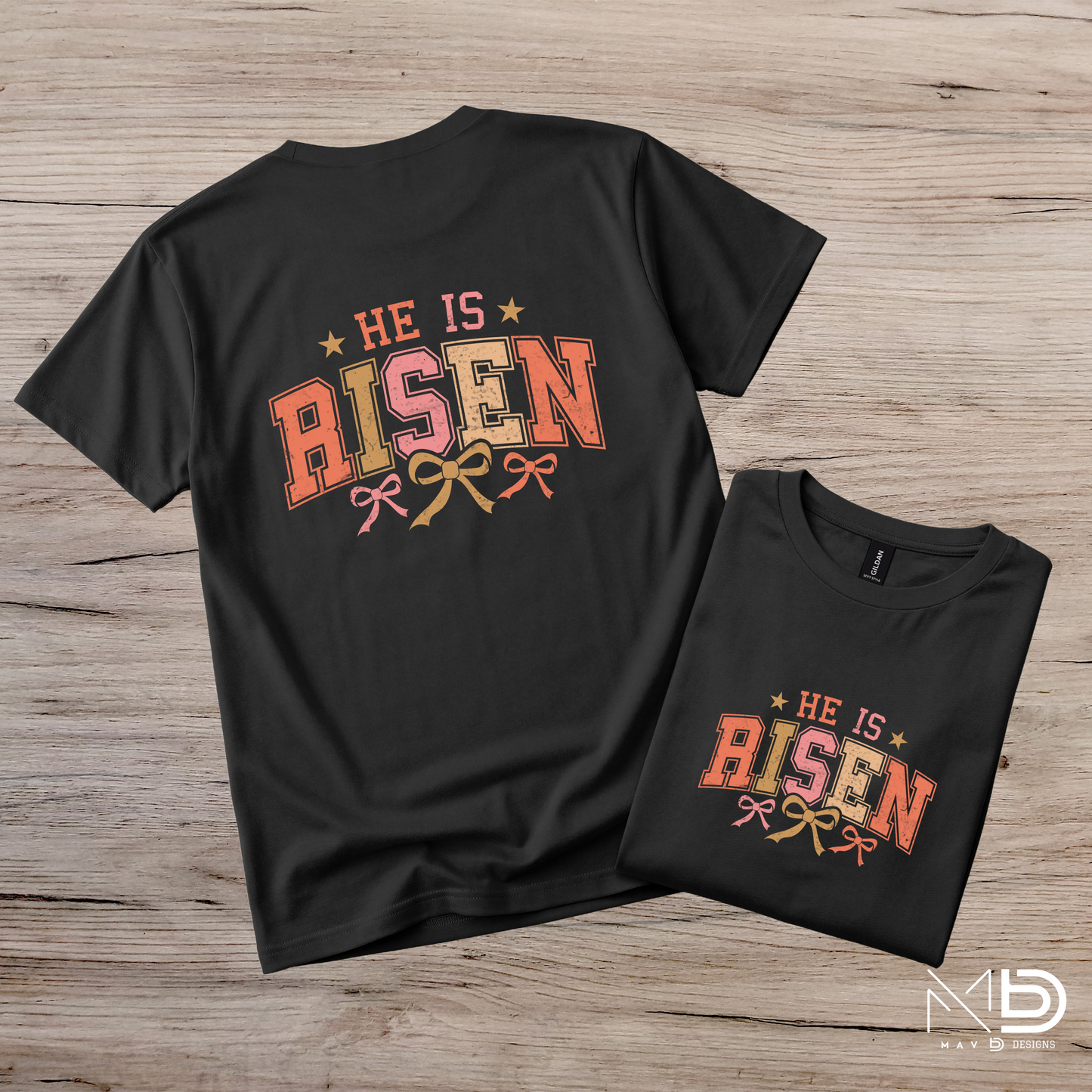 He Is Risen Bow Tee