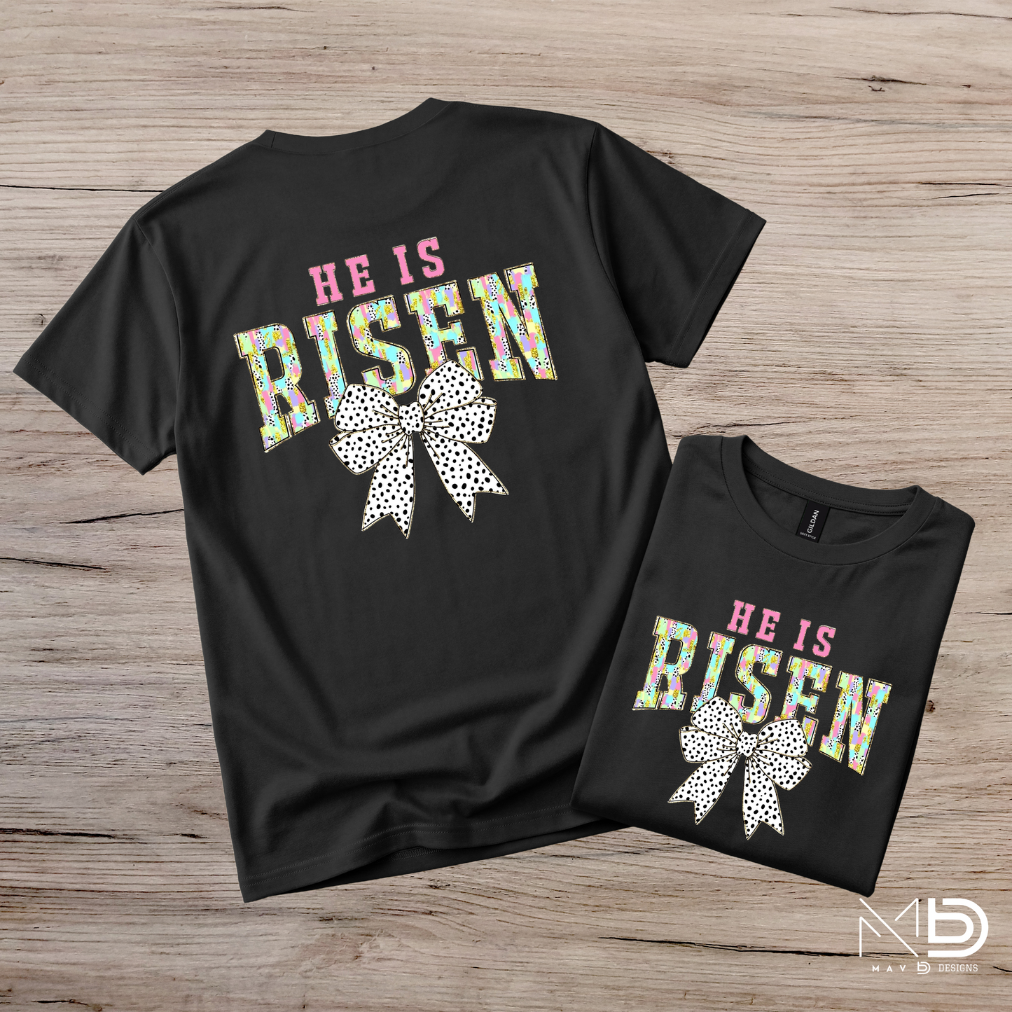 He Is Risen Bow Tee
