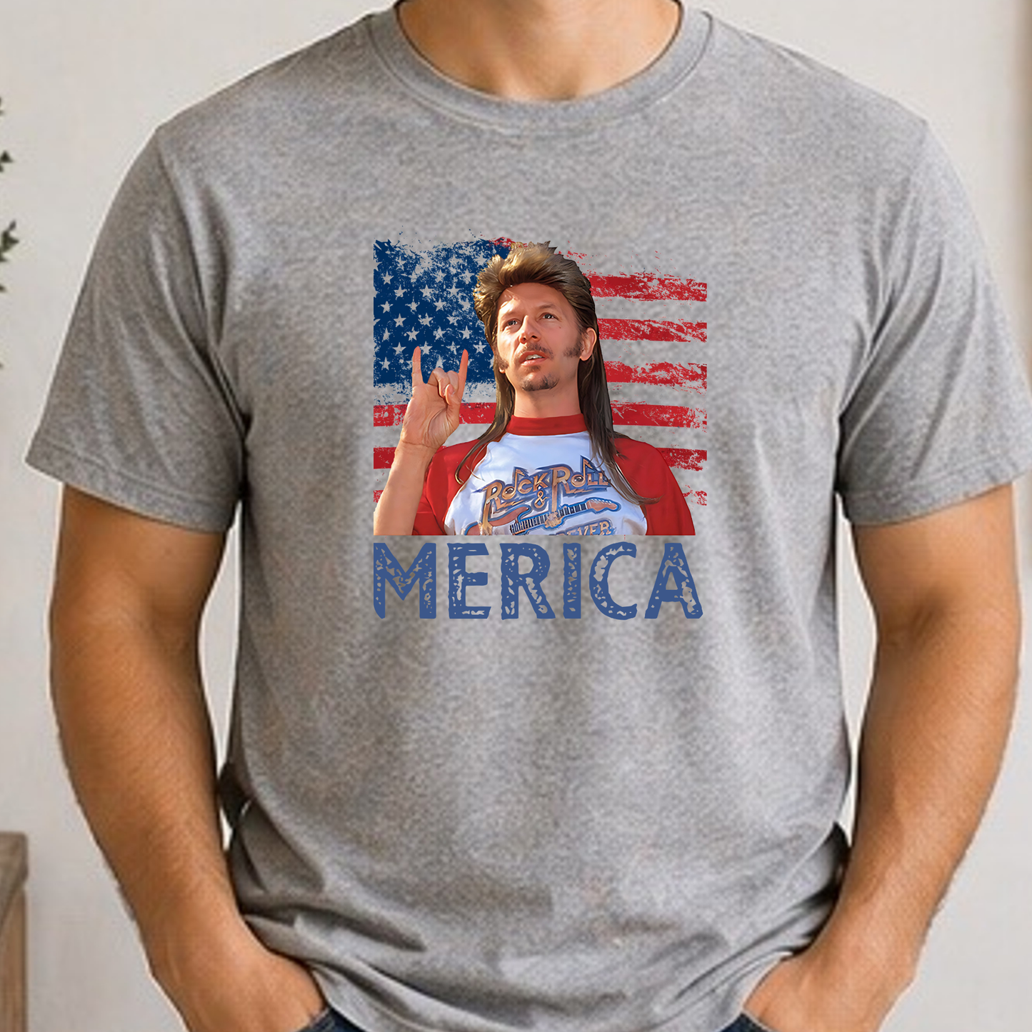 Merica Joe Dirt Shirt | Funny Patriotic Fourth of July Tee | Redneck America Graphic T-Shirt