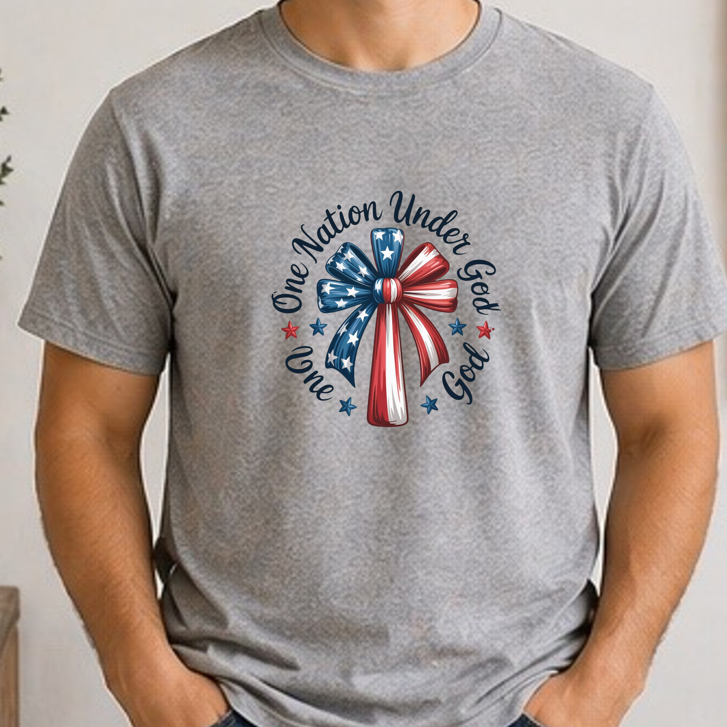 One Nation Under God Shirt | Christian Patriotic USA Graphic Tee