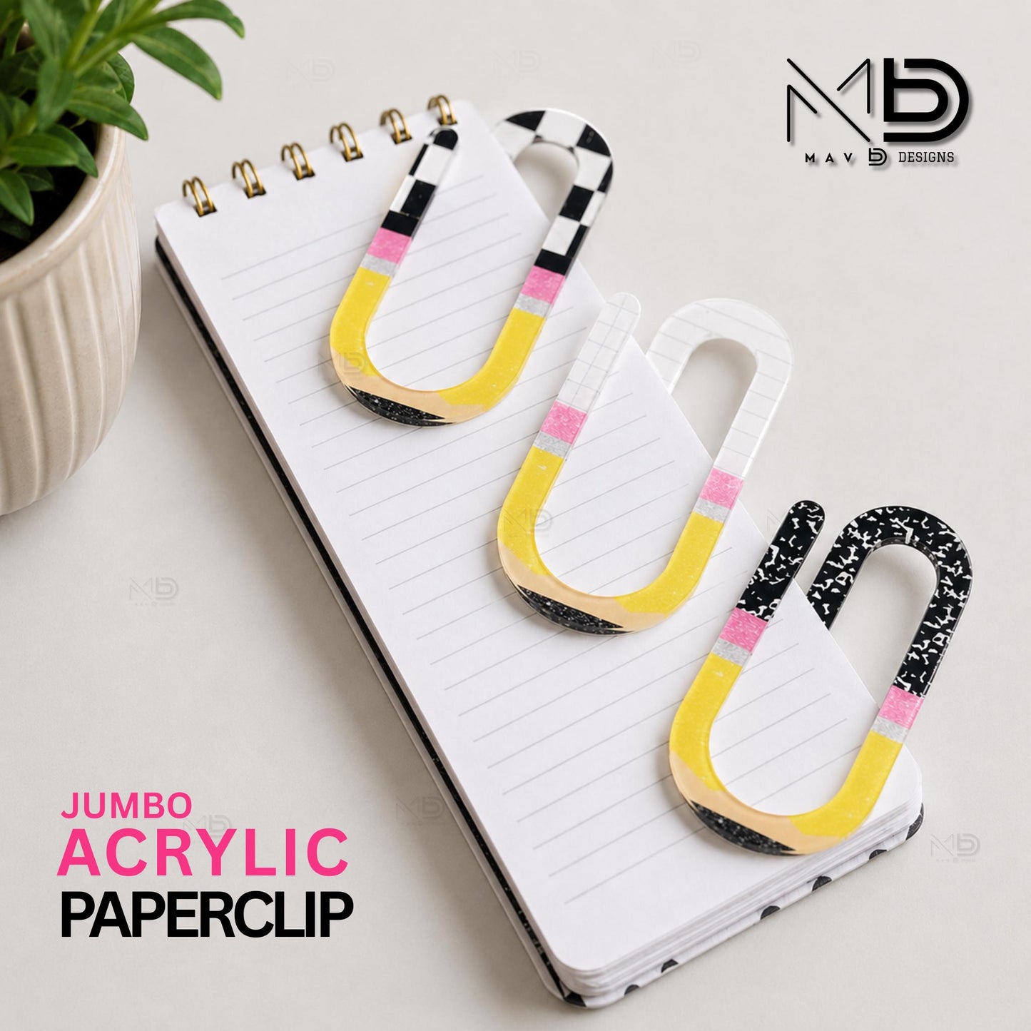 Personalized Jumbo Paperclip | Composition Pencil