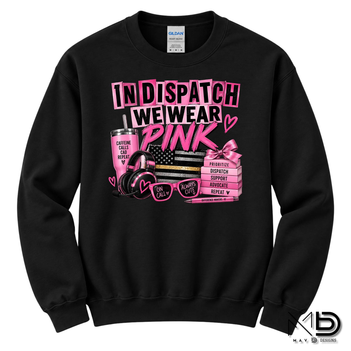 In Dispatch We Wear Pink 2 | 911 Dispatcher Breast Cancer Awareness Shirt | Telecommunicator Shirt | Breast Cancer Shirt