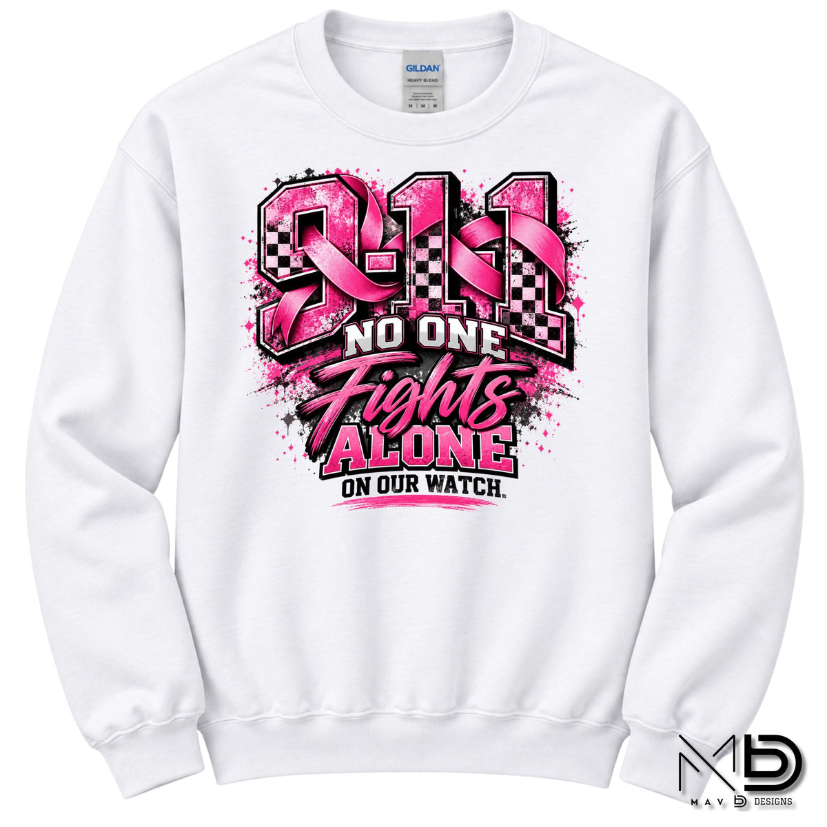 No One Fights Alone On Our Watch 3 | 911 Dispatcher Breast Cancer Awareness Shirt | Telecommunicator Shirt | Breast Cancer Shirt
