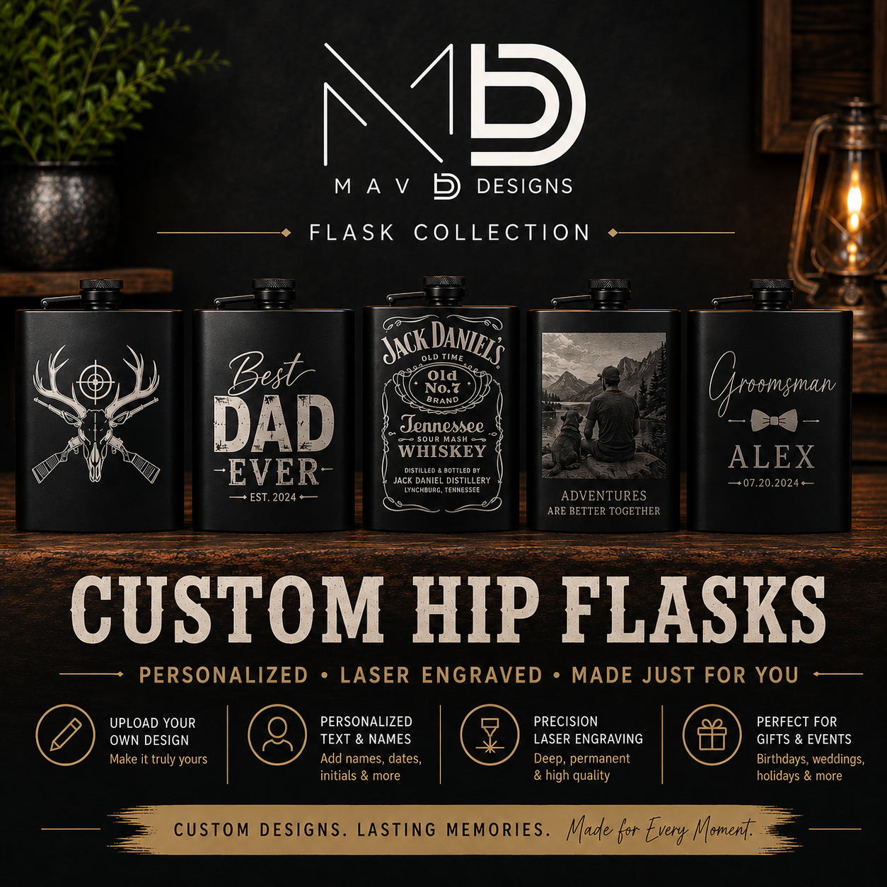 Custom Engraved Hip Flask