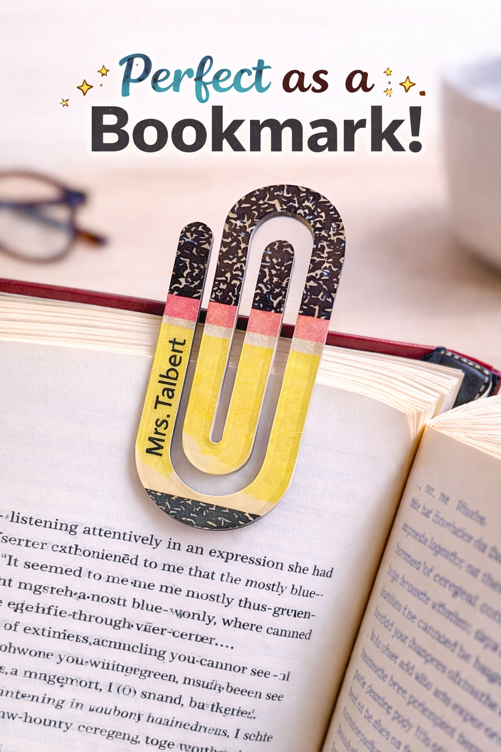 Jumbo Teacher Paperclip – Personalized