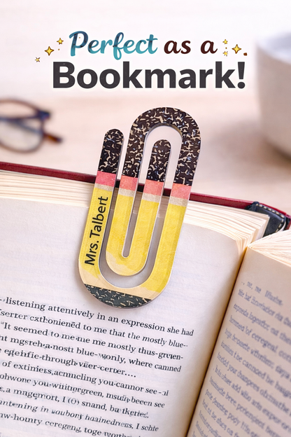 Jumbo Teacher Paperclip – Personalized