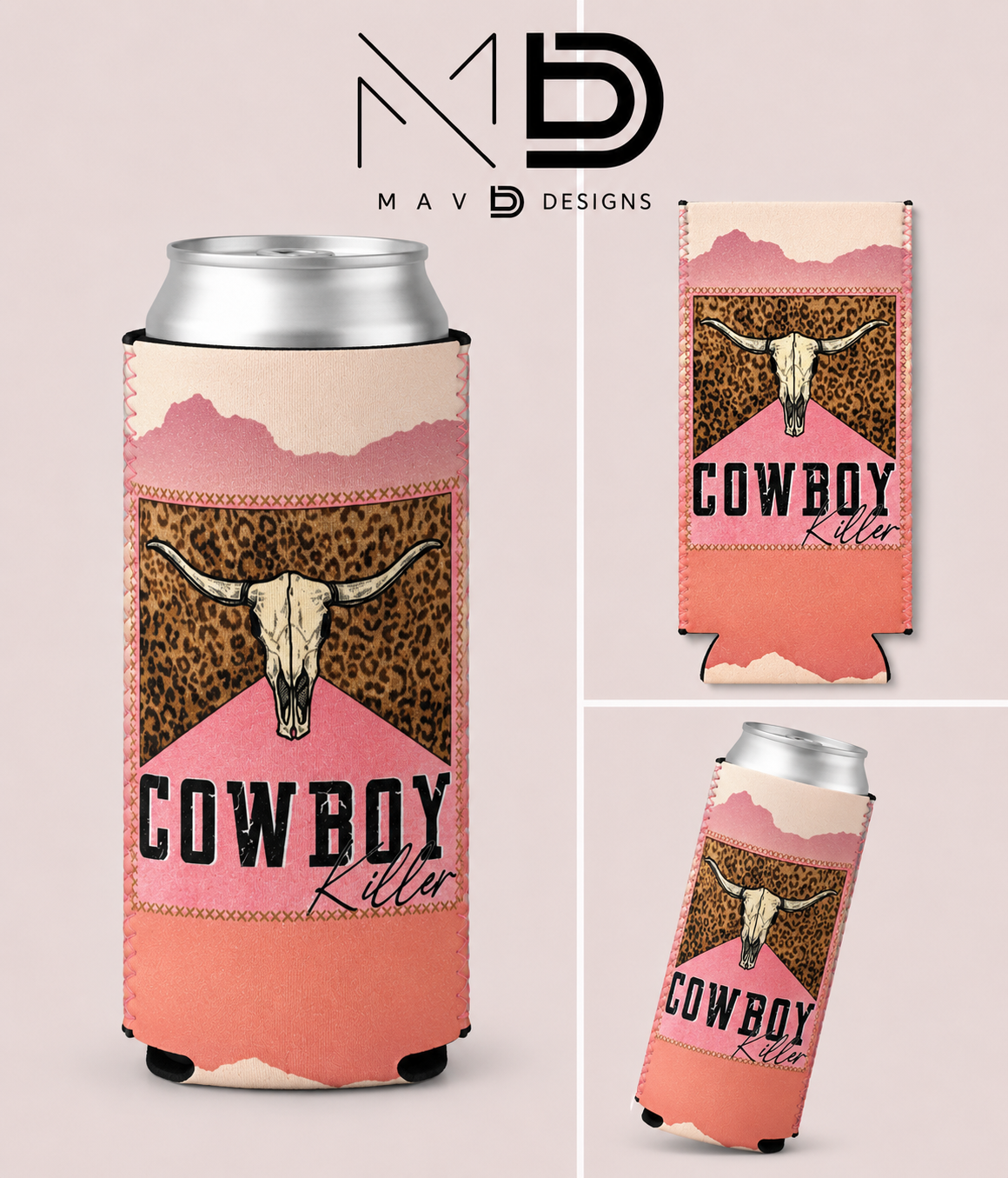 Cowboy Killer | 12 oz Tall Skinny Can Koozie