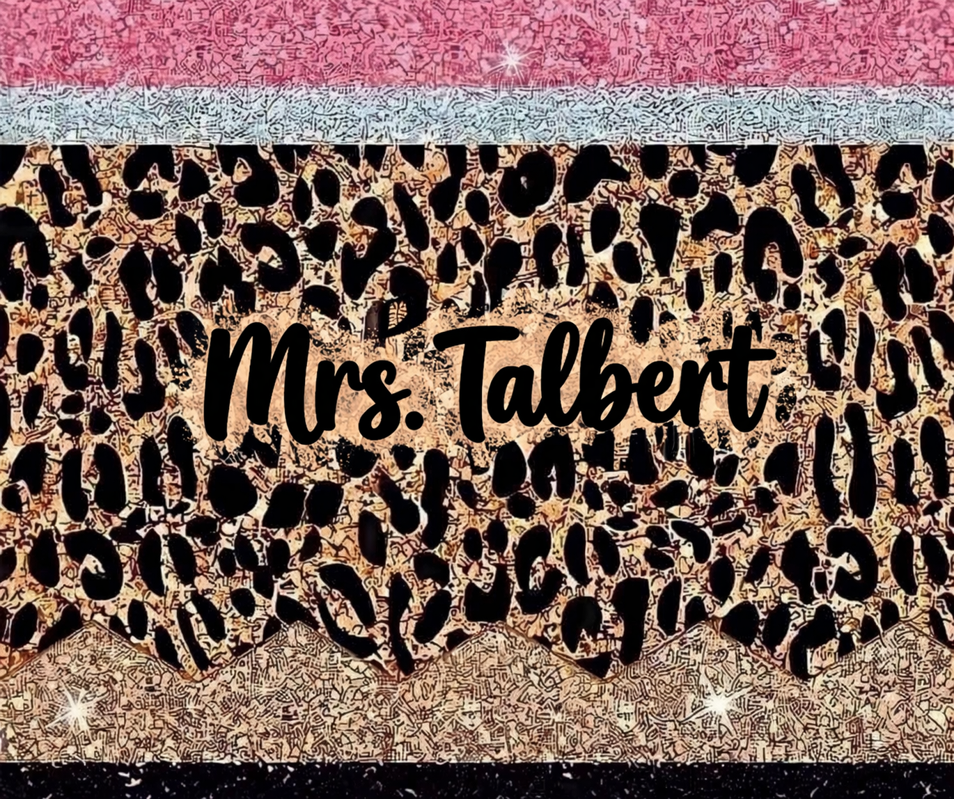 Personalized Teacher Mouse Pad - Pencil Sparkle