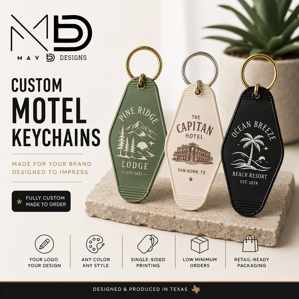 Custom Motel Keychains | {Wholesale}