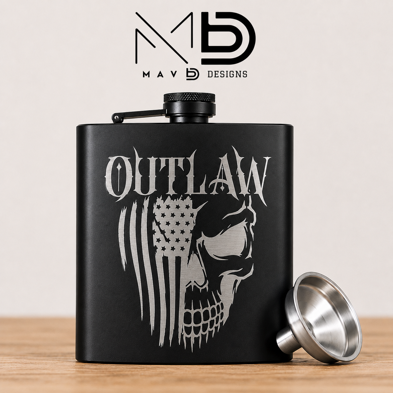 Engraved Flask – American Outlaw