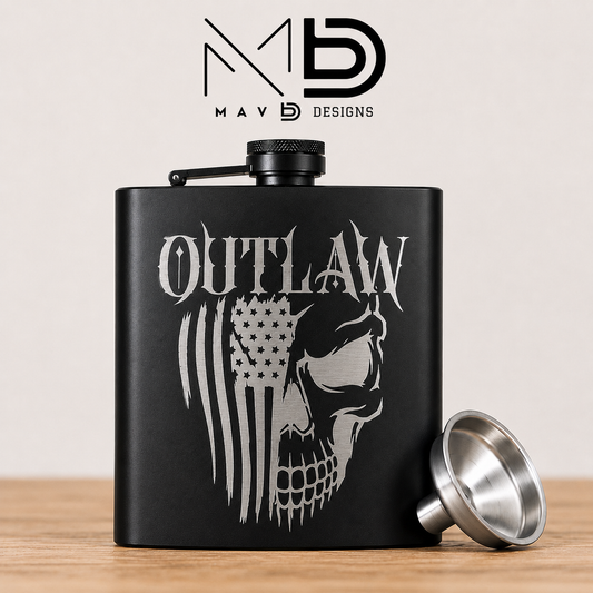 Engraved Flask – American Outlaw