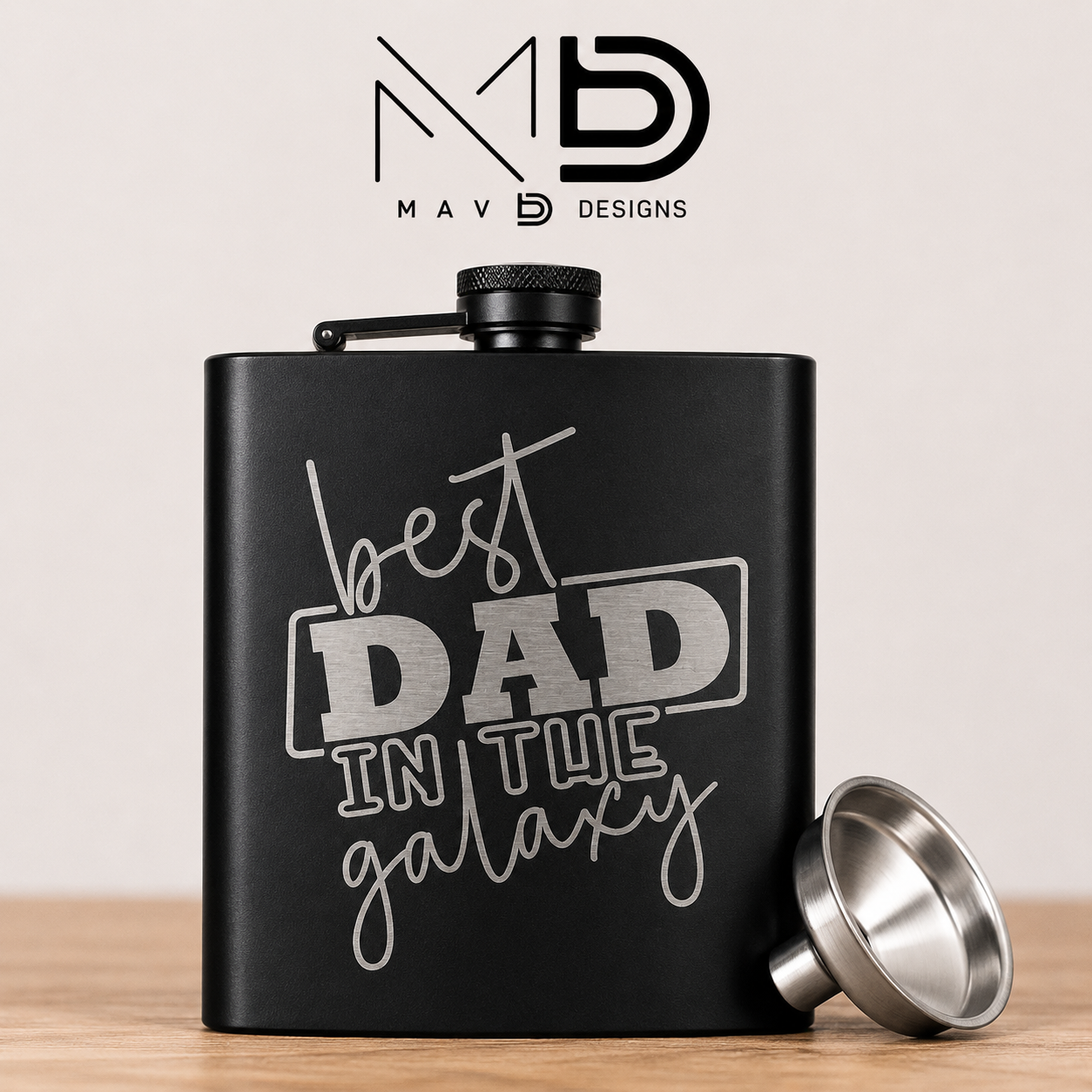 Engraved Flask – Best Dad In The Galaxy