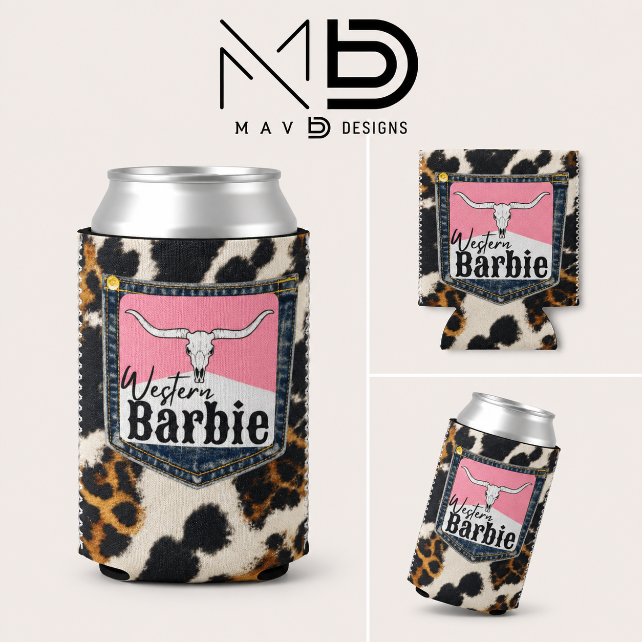 Western Barbie | 12 oz Can Koozie