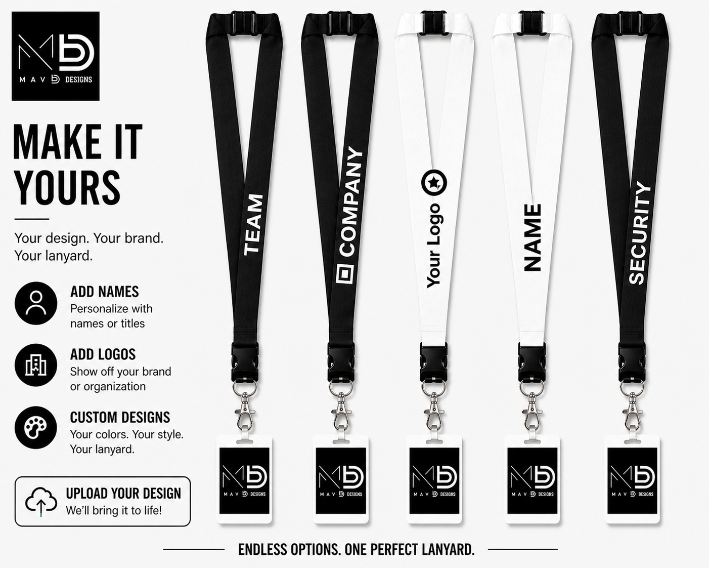 Black Checkerboard Lanyard – Breakaway ID Badge Holder | Durable Strap for Work, Keys & Everyday Use