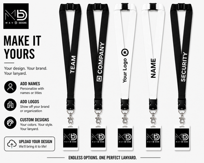 Black Checkerboard Lanyard – Breakaway ID Badge Holder | Durable Strap for Work, Keys & Everyday Use