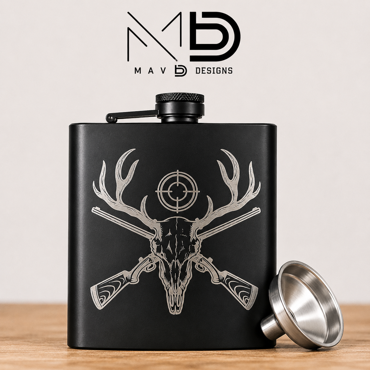 Engraved Flask – Hunting