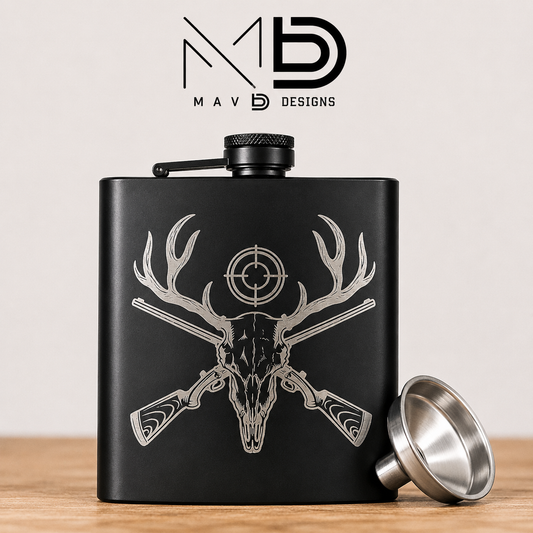 Engraved Flask – Hunting