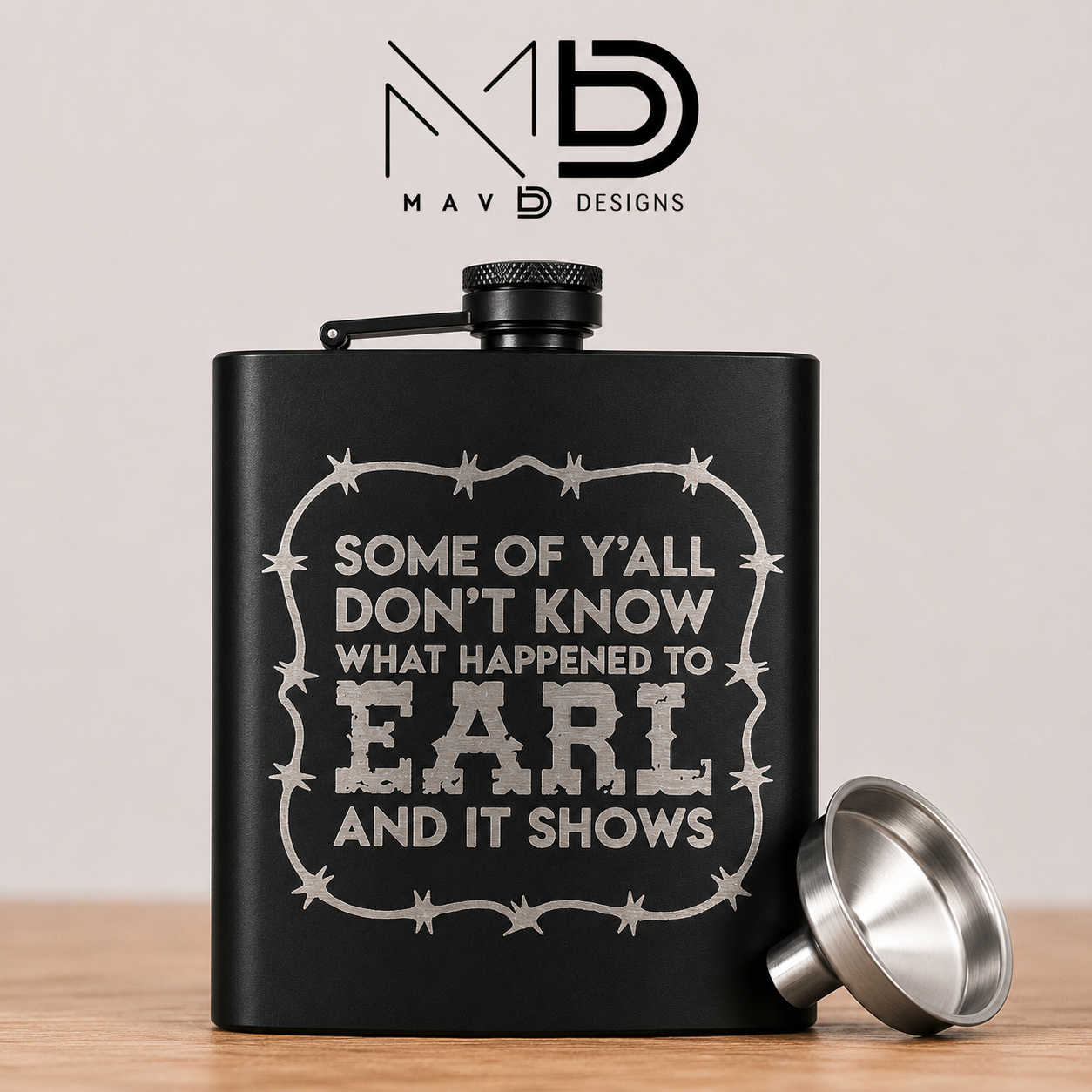 Engraved Flask – Goodbye Earl