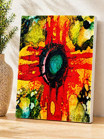 Zia Symbol Abstract Canvas & Metal Print – Original Artwork by Jody Prell (JD Creations)