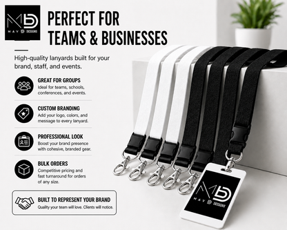 Black Checkerboard Lanyard – Breakaway ID Badge Holder | Durable Strap for Work, Keys & Everyday Use
