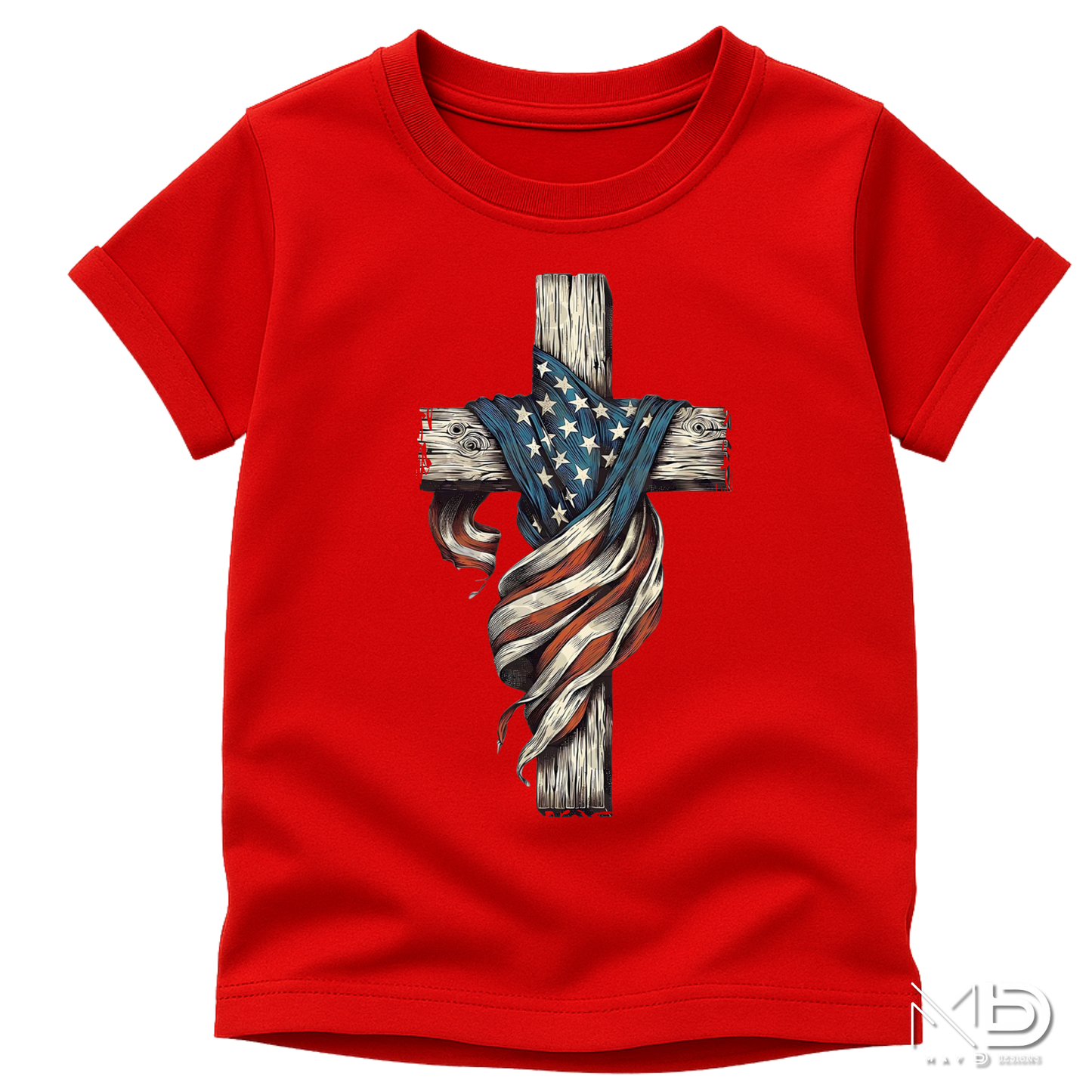 Patriotic Cross Shirt | Faith & Freedom USA Graphic Tee
