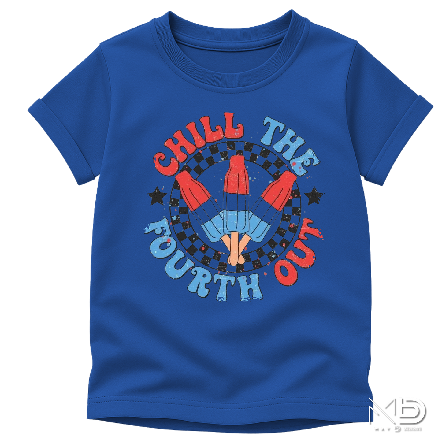 Chill The Fourth Out Shirt | Patriotic Popsicle Fourth of July Graphic Tee