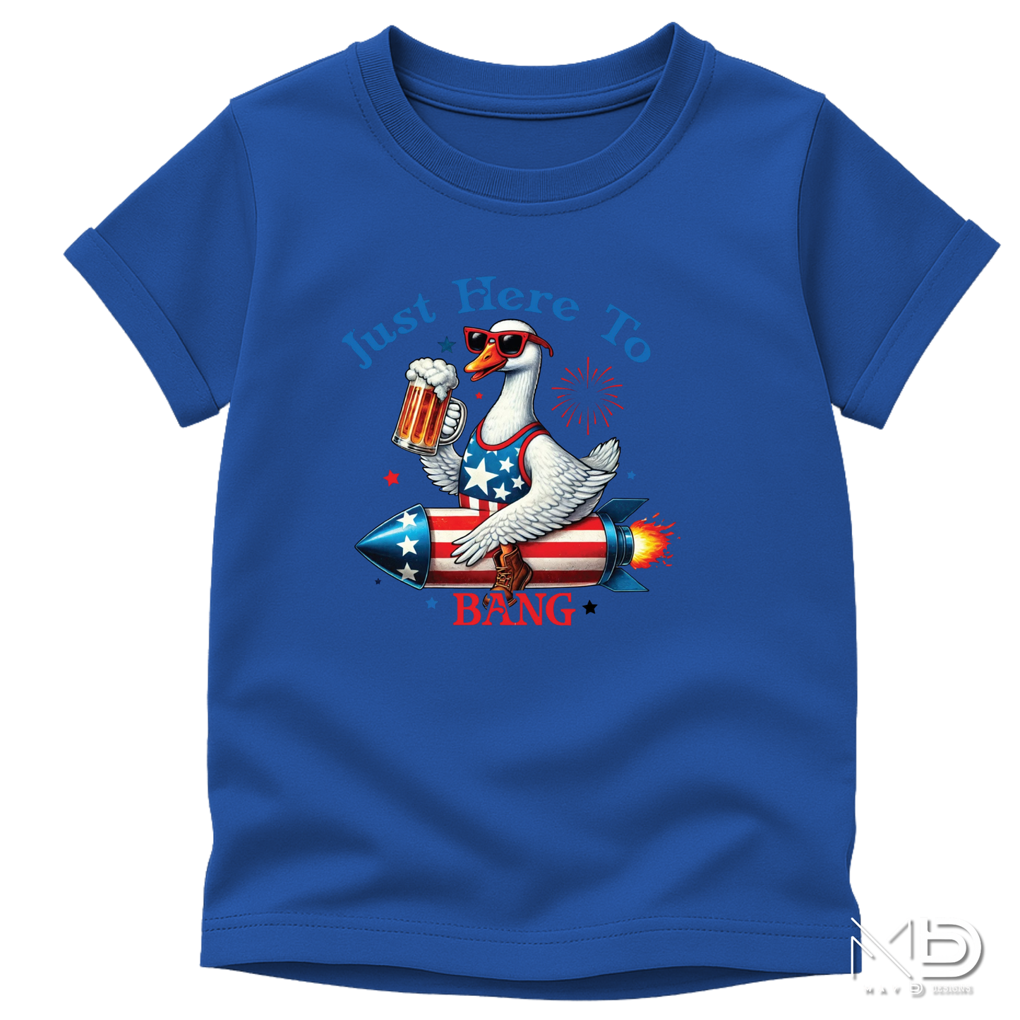 Just Here To Bang Goose Shirt | Funny Patriotic Fourth of July Tee
