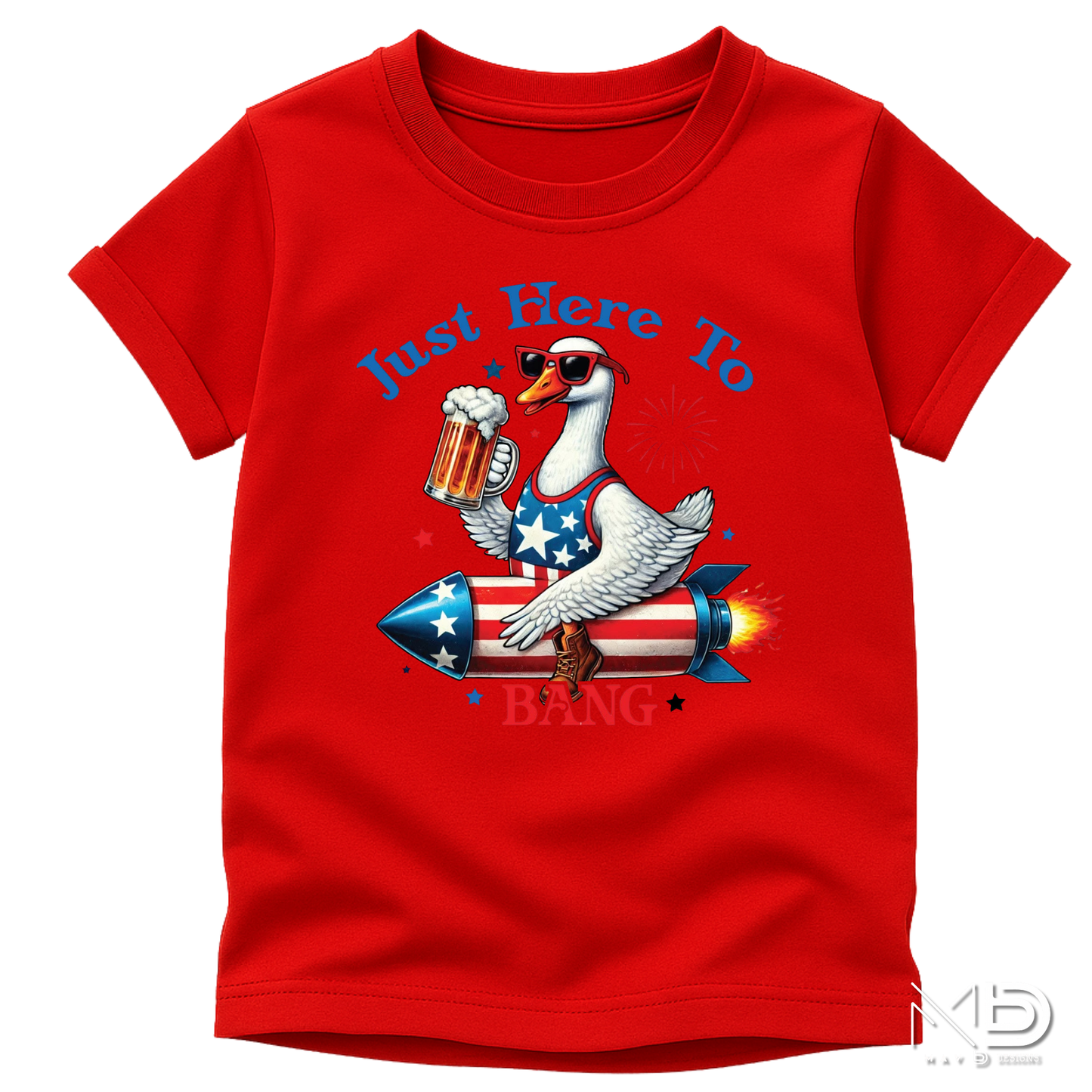Just Here To Bang Goose Shirt | Funny Patriotic Fourth of July Tee