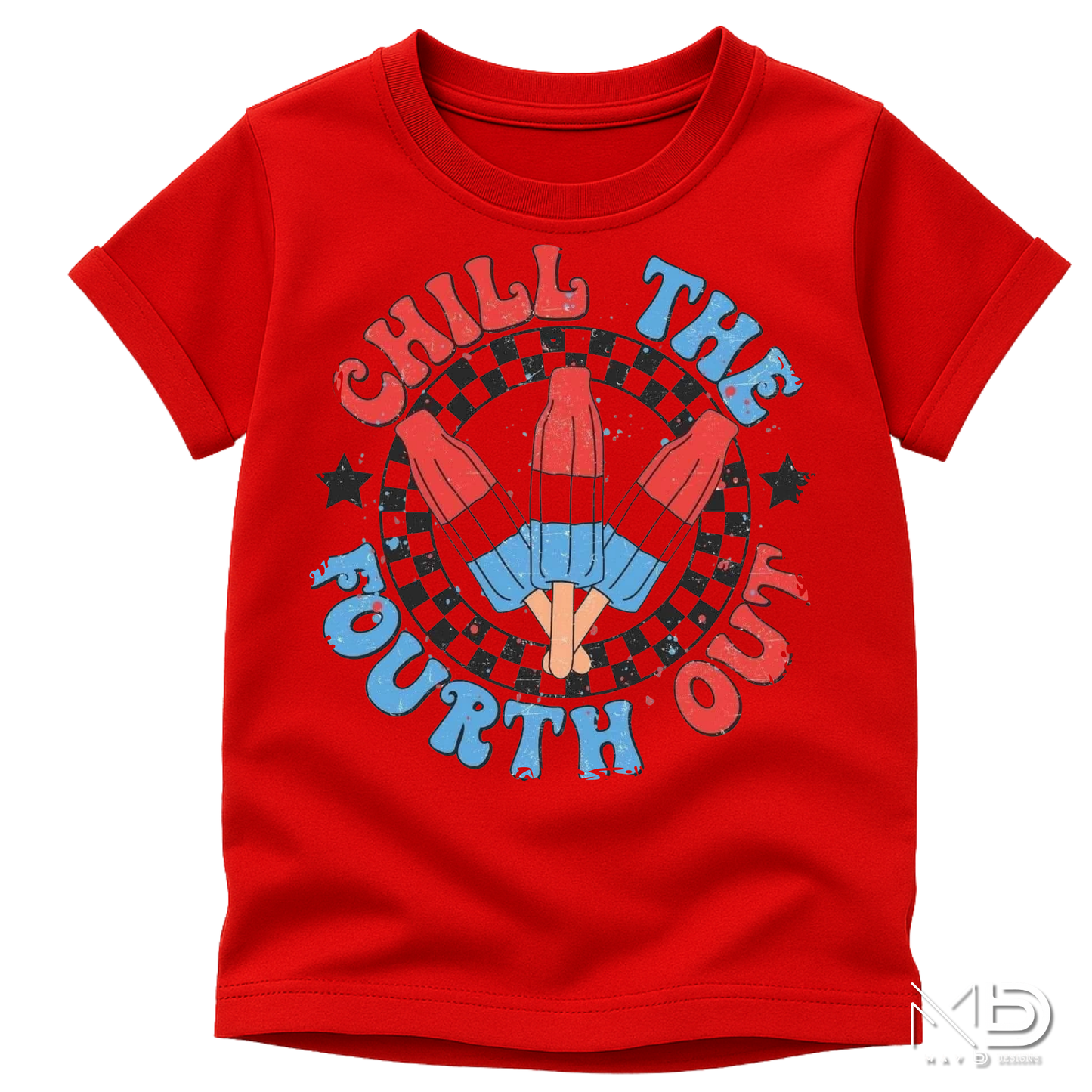 Chill The Fourth Out Shirt | Patriotic Popsicle Fourth of July Graphic Tee