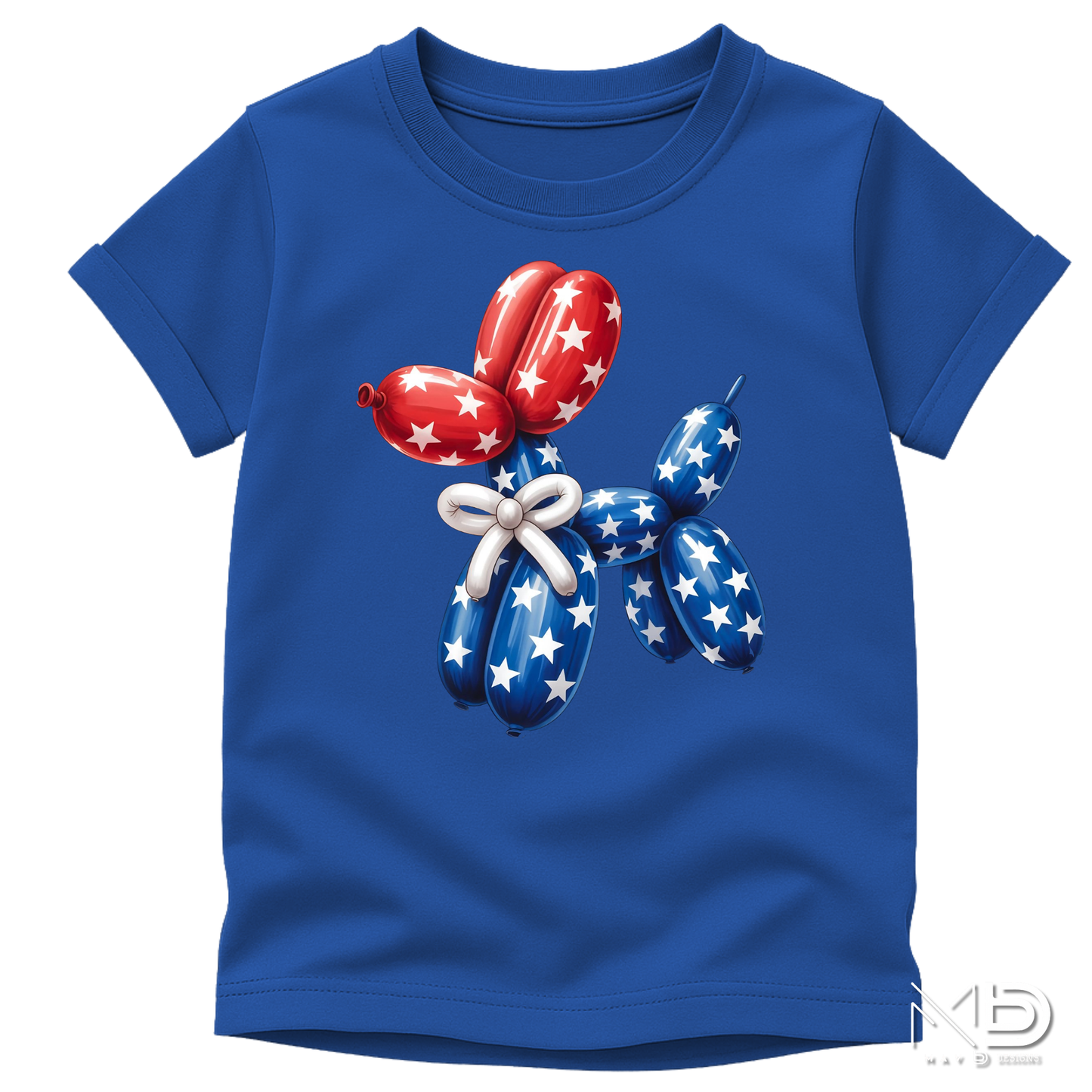 Patriotic Balloon Dog Shirt | Red White & Blue Fourth of July Tee
