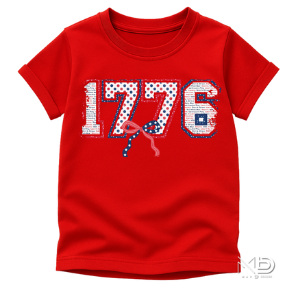 1776 Patriotic Shirt | Fourth of July Graphic Tee | America Independence Day Red White Blue T-Shirt