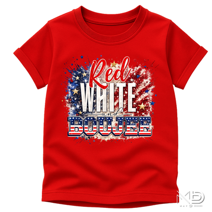 Red White and Boujee Shirt, Patriotic Fourth of July Tee, America Fireworks Shirt, USA Graphic Tee, July 4th Shirt