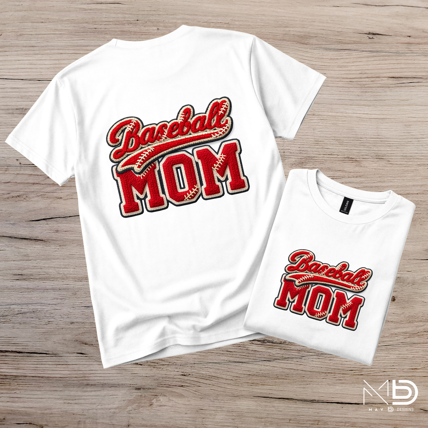 Knitted Baseball Mom Tee