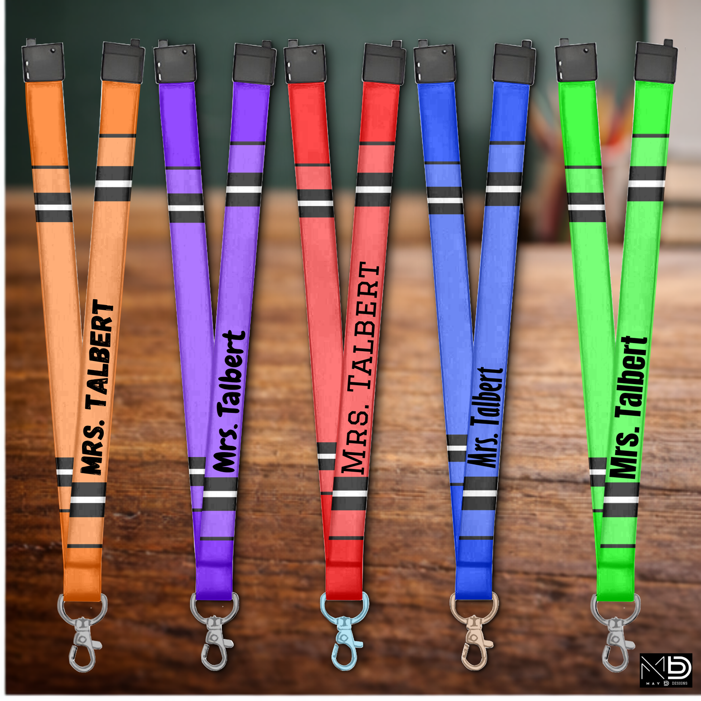 Crayon - School Themed Lanyard – Personalized Lanyard