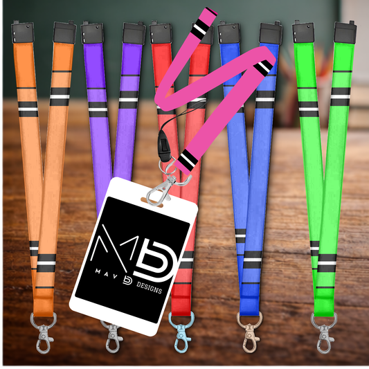 Crayon - School Themed Lanyard – Personalized Lanyard