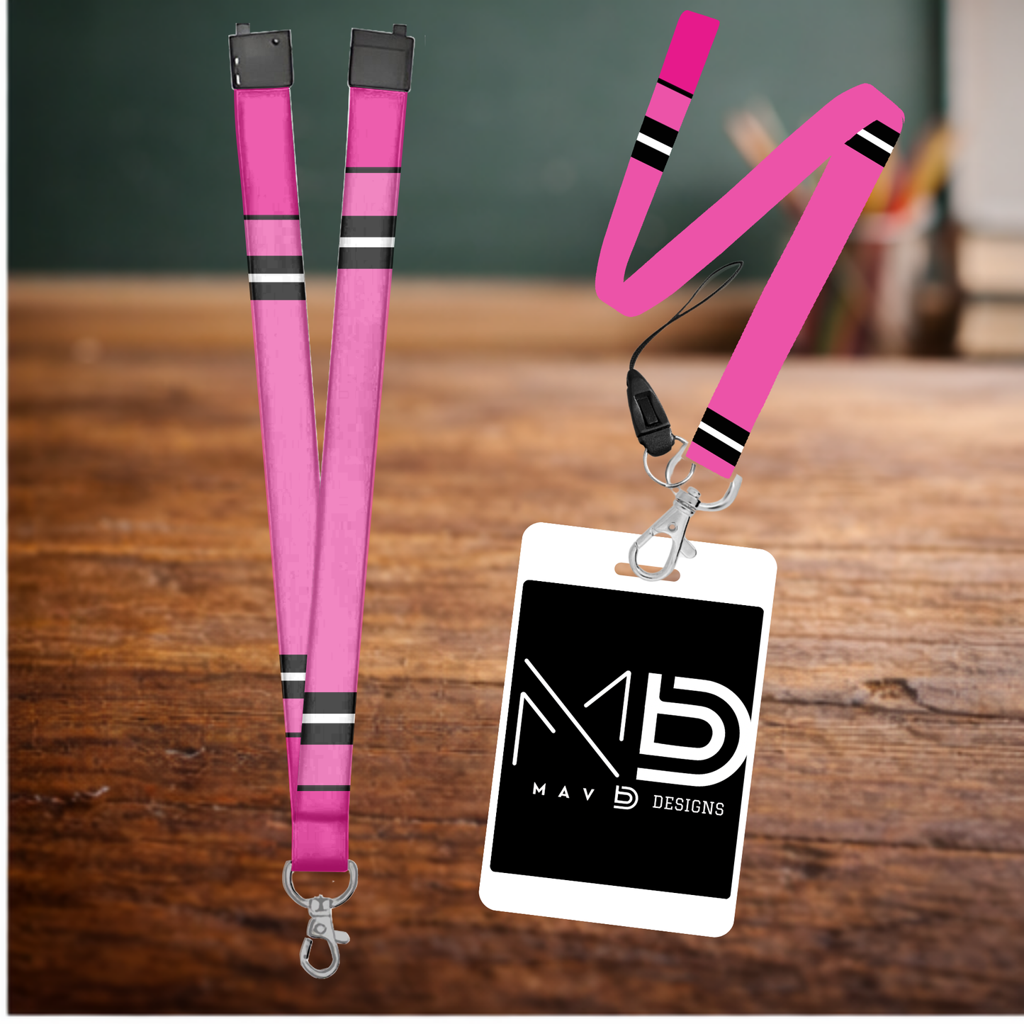 Crayon - School Themed Lanyard – Personalized Lanyard