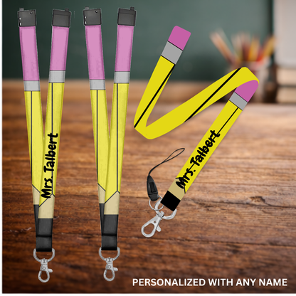 School - Teacher Themed Lanyard – Personalized Lanyard