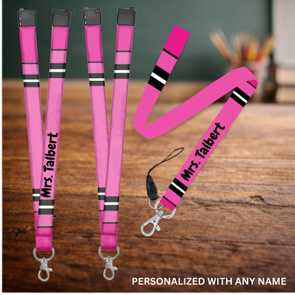 Crayon - School Themed Lanyard – Personalized Lanyard
