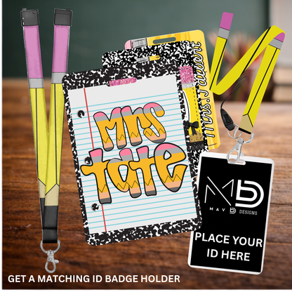 School - Teacher Themed Lanyard – Personalized Lanyard