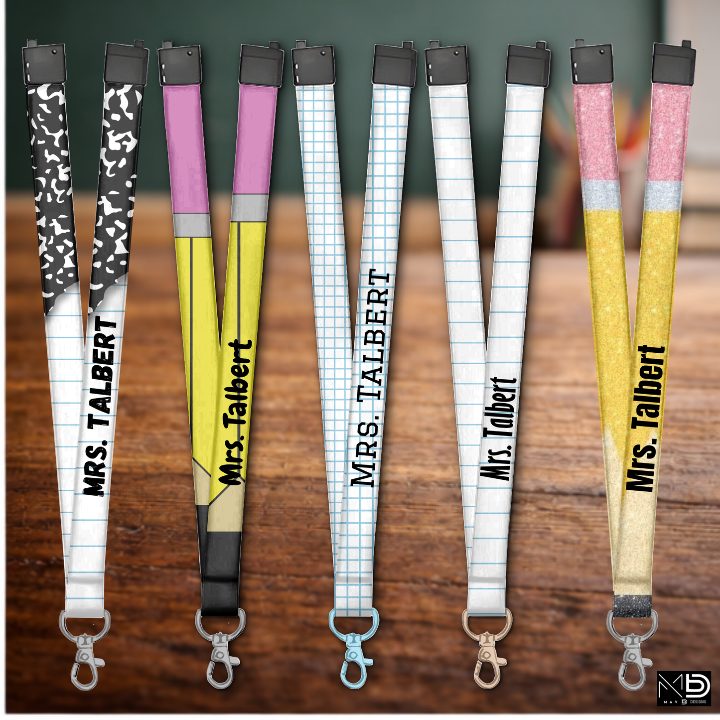 School - Teacher Themed Lanyard – Personalized Lanyard