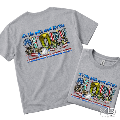 It’s the Guts and It’s the Glory Patriotic Shirt | Military Tribute USA Graphic Tee | American Pride Shirt