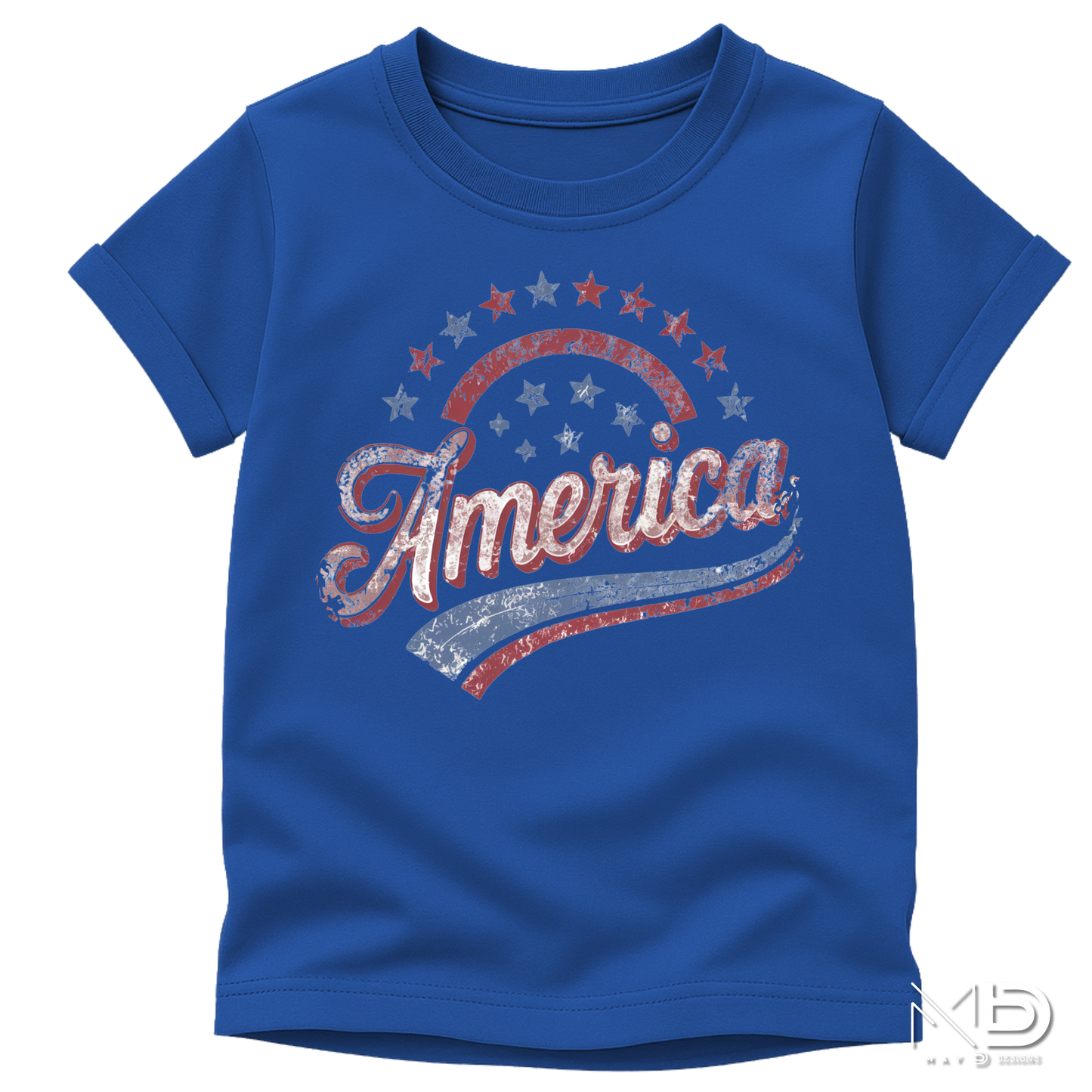 Vintage America Patriotic Shirt | Retro USA Graphic Tee | Distressed Red White Blue Independence Day Shirt