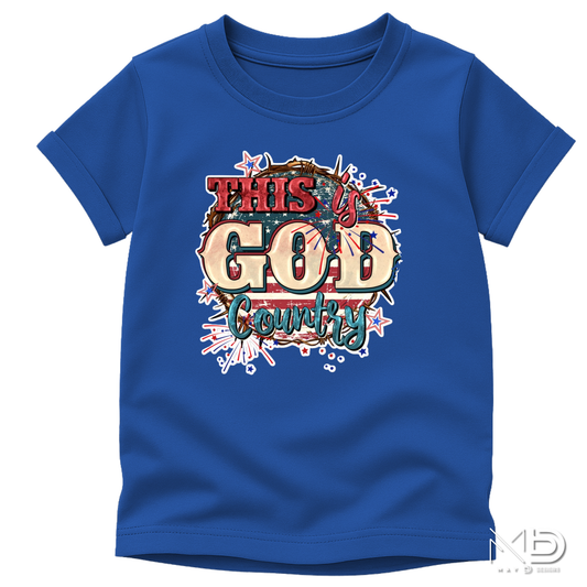 This Is God’s Country Patriotic Shirt | Faith & Freedom USA Graphic Tee | Christian America Shirt