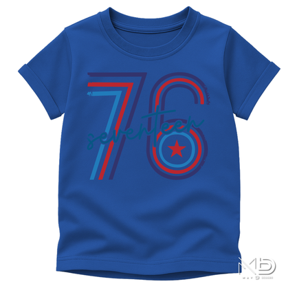 Seventy Six Patriotic Shirt | 1776 America Graphic Tee | Retro Independence Day USA Shirt