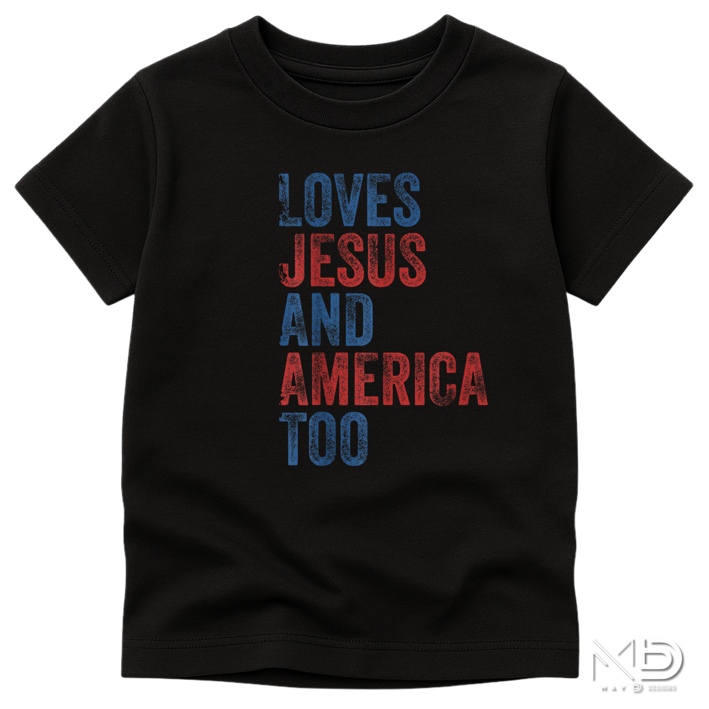 Loves Jesus and America Too Shirt | Patriotic Christian Graphic Tee | Faith & Freedom USA Shirt