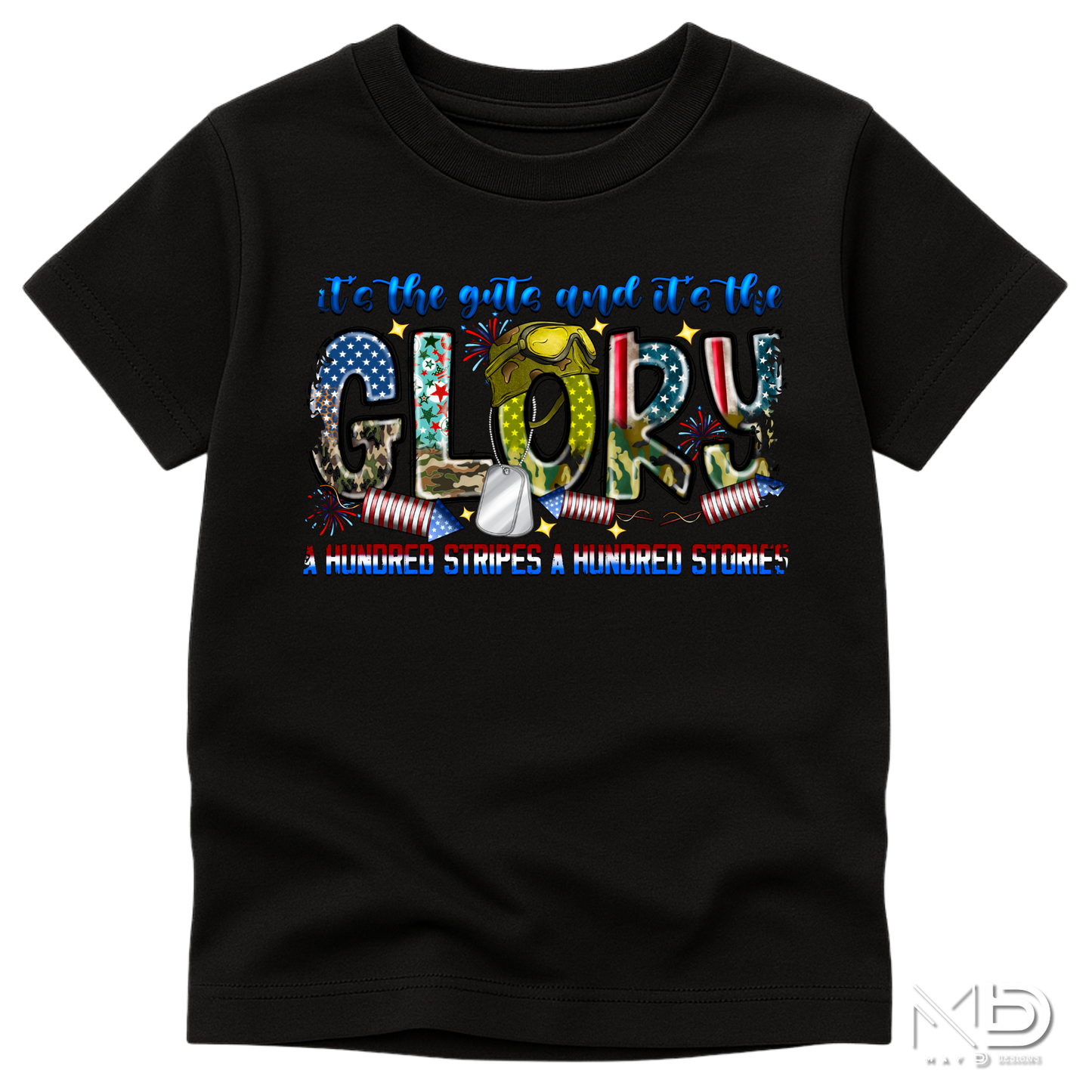 It’s the Guts and It’s the Glory Patriotic Shirt | Military Tribute USA Graphic Tee | American Pride Shirt