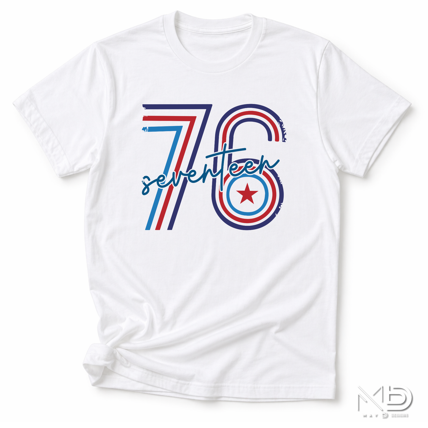 Seventy Six Patriotic Shirt | 1776 America Graphic Tee | Retro Independence Day USA Shirt
