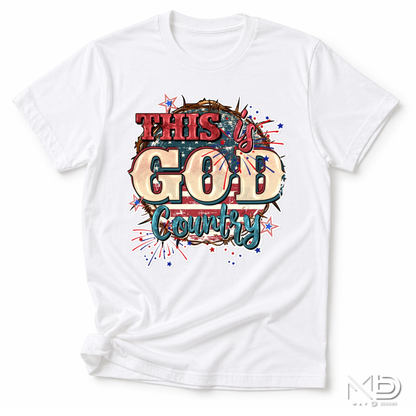 This Is God’s Country Patriotic Shirt | Faith & Freedom USA Graphic Tee | Christian America Shirt